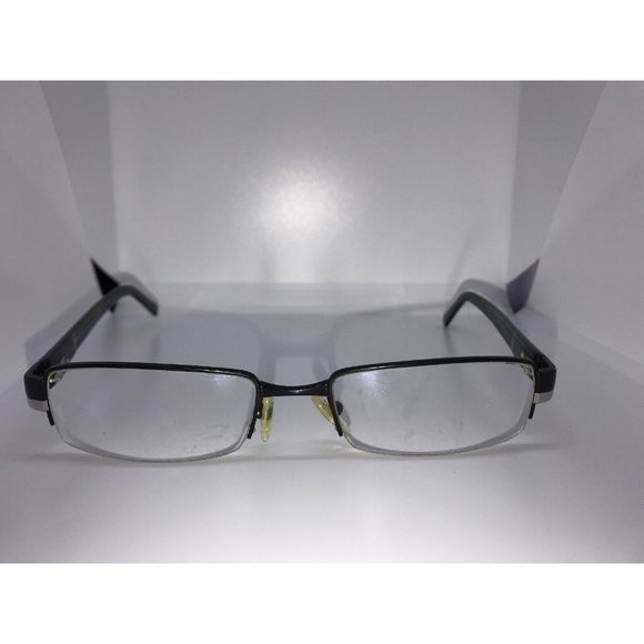 PRADA VPR 64H 1BO-1O1 Optical Eyeglasses Frames Glasses with Silver Accents - Picture 1 of 5
